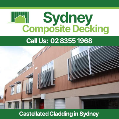 Castellated composite cladding on Sydney residential building exterior