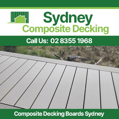 Composite decking boards installed in Sydney garden